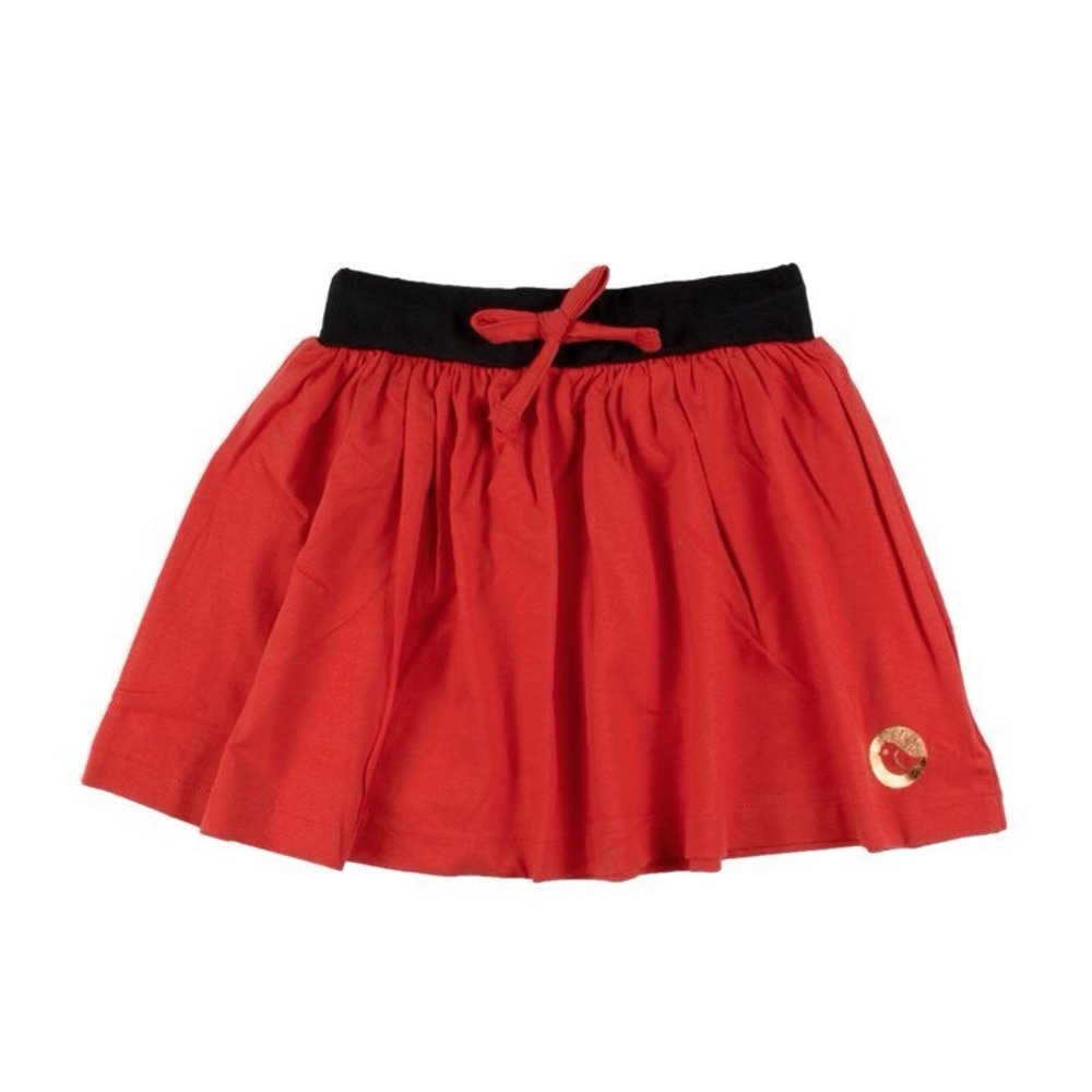 Red Kids Skirt with Black Waistband